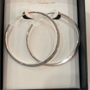House of Harlow 1960 Large Silver Hoop
Earrings NWOT